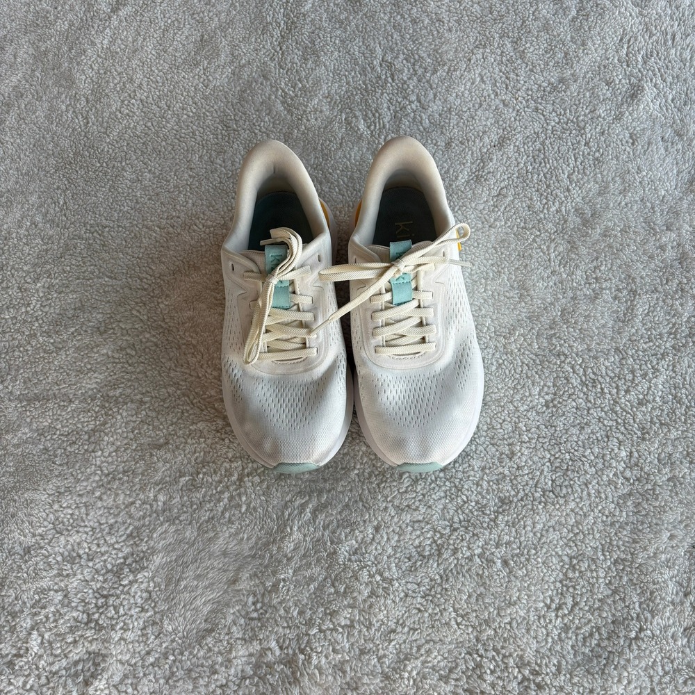 Kizik Athens Hands-Free Sneakers Women's 8 White Yellow Seafoam Low Top Shoes